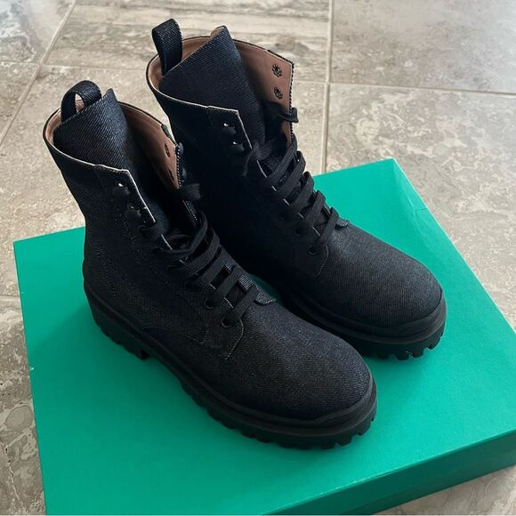 Ilio Smeraldo x Elizabeth Sulcer Combat Boots, Black, New, Size 38 - Picture 10 of 11